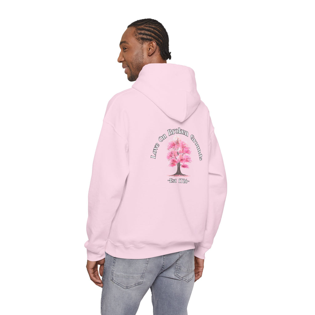 Love On Broken Grounds Blossom Tree Design Hoodie!