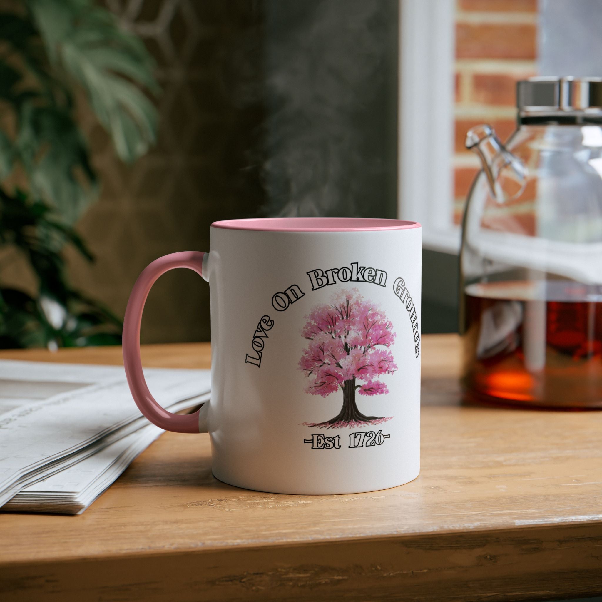 Love On Broken Grounds Blossom Tree Design mug 11oz