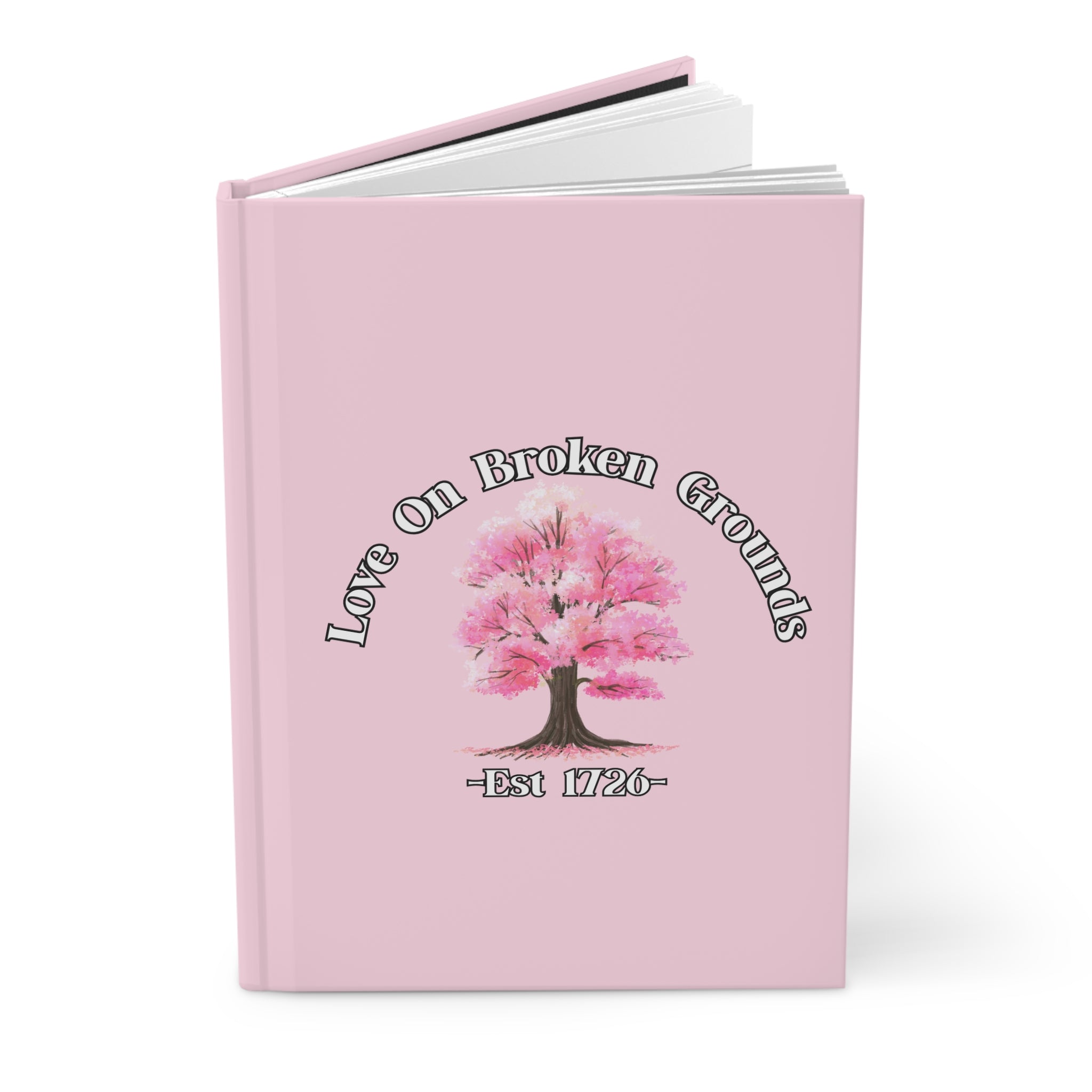 Love On Broken Grounds Blossom Tree Design Hardcover Journal
