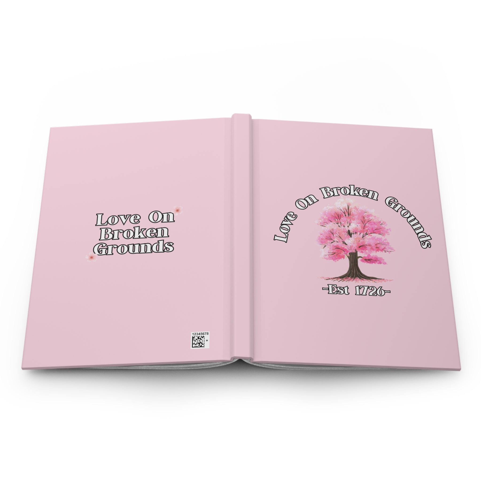 Love On Broken Grounds Blossom Tree Design Hardcover Journal