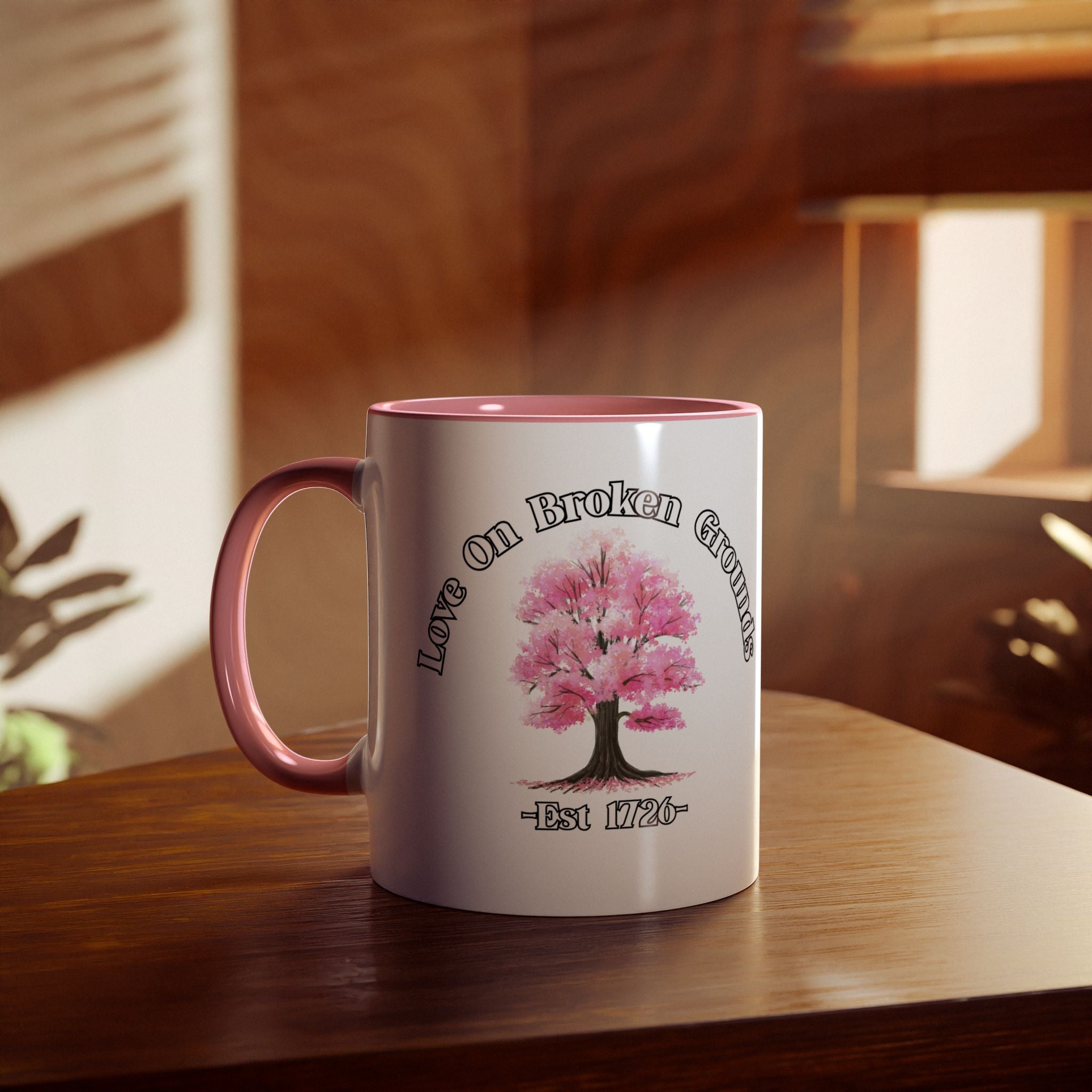 Love On Broken Grounds Blossom Tree Design mug 11oz