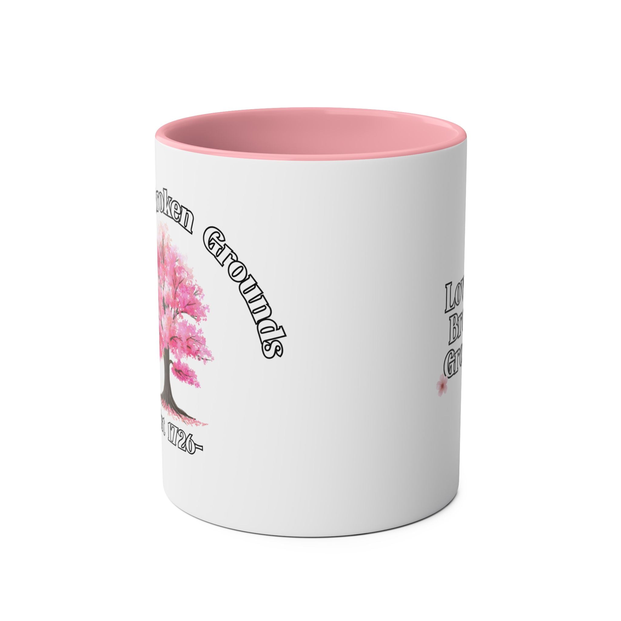 Love On Broken Grounds Blossom Tree Design mug 11oz